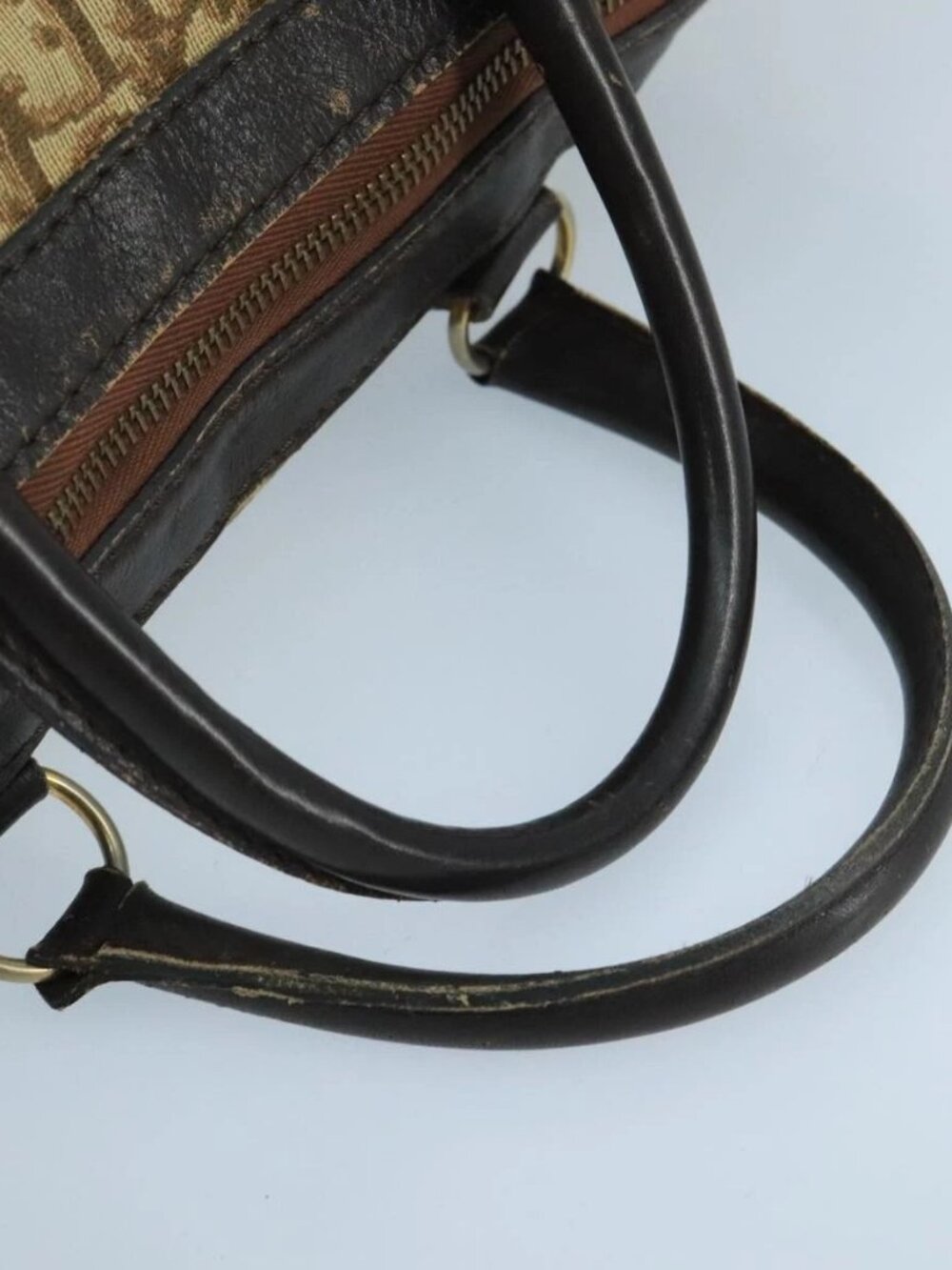 Christian Dior Trotter Canvas Boston Bag Brown Auth 105123 - Picture 8 of 16